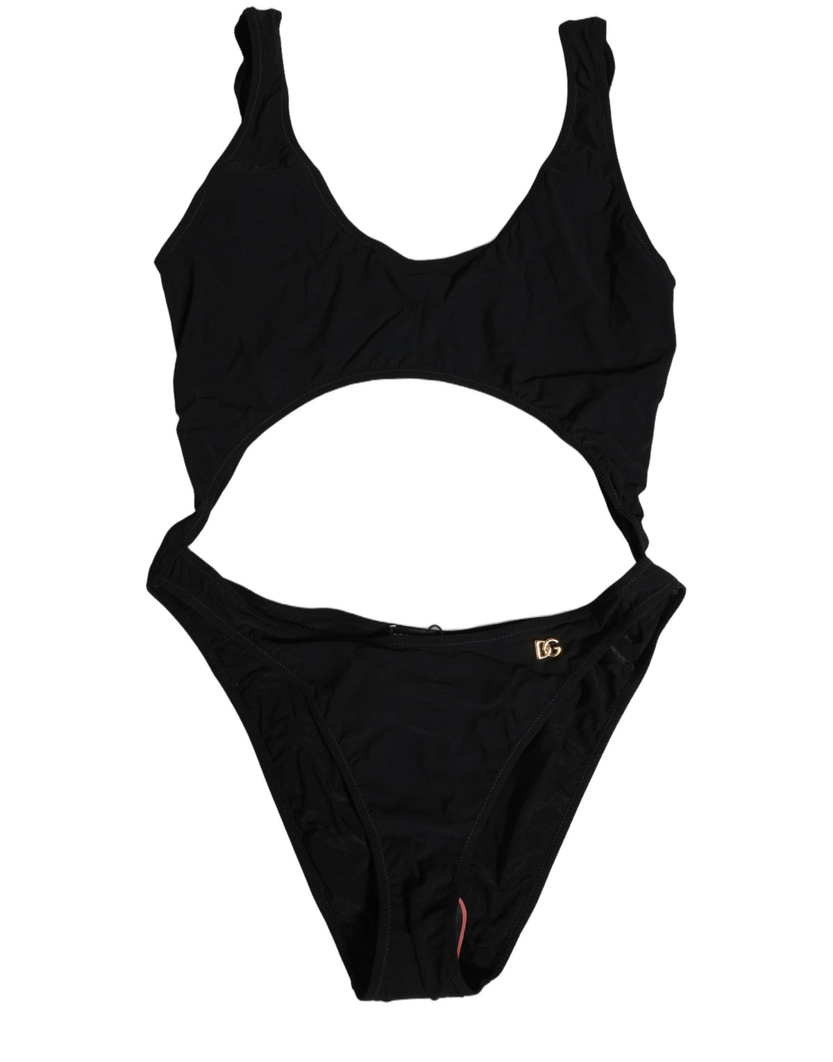 Dolce & Gabbana Black Cutout Logo One Piece Swimsuit Women's Swimwear