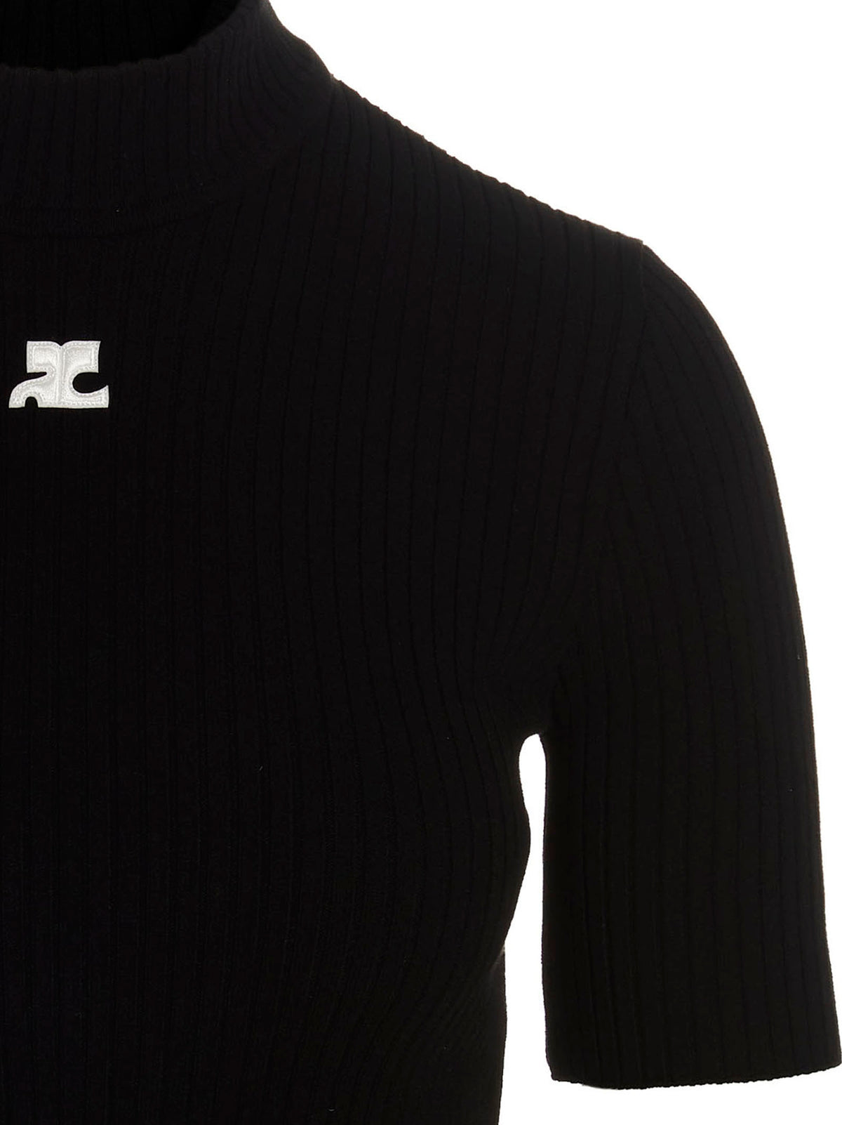 Courrèges Bicolor Viscose Women's Cardigan