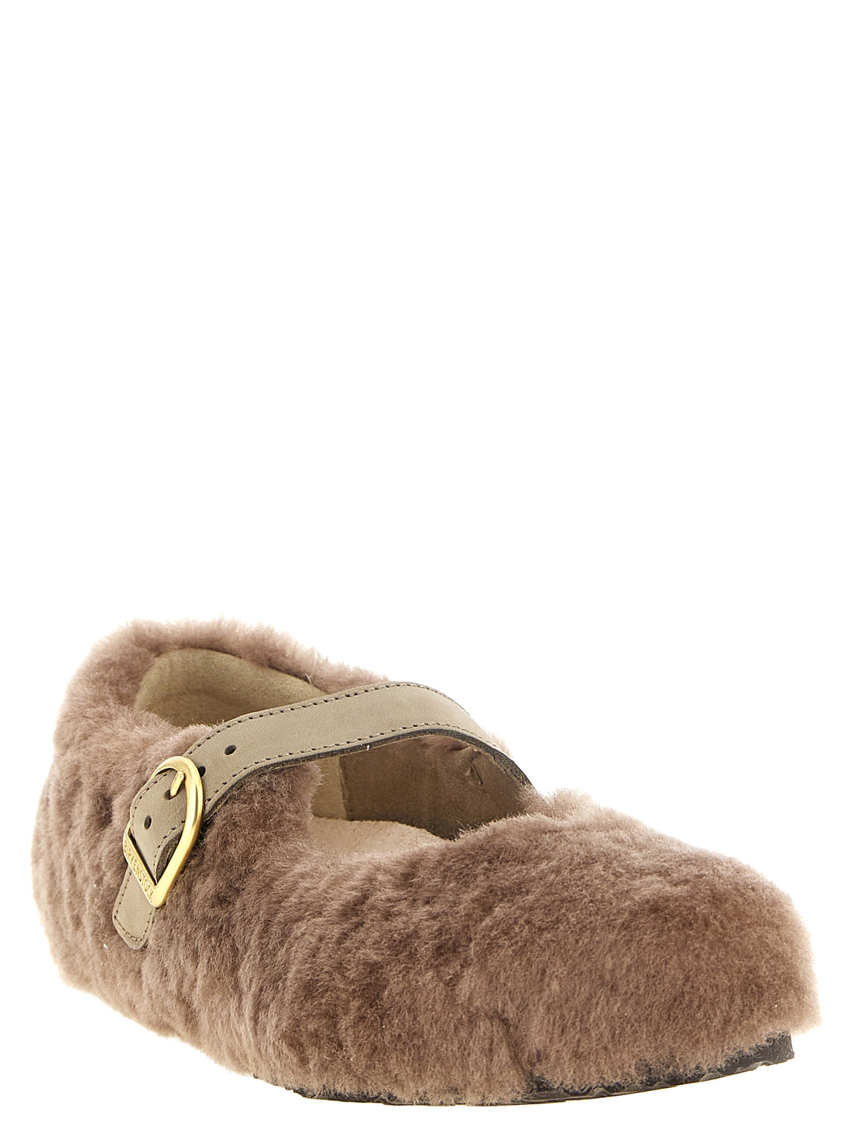 Birkenstock Gray Leather Ballet Women's Flats