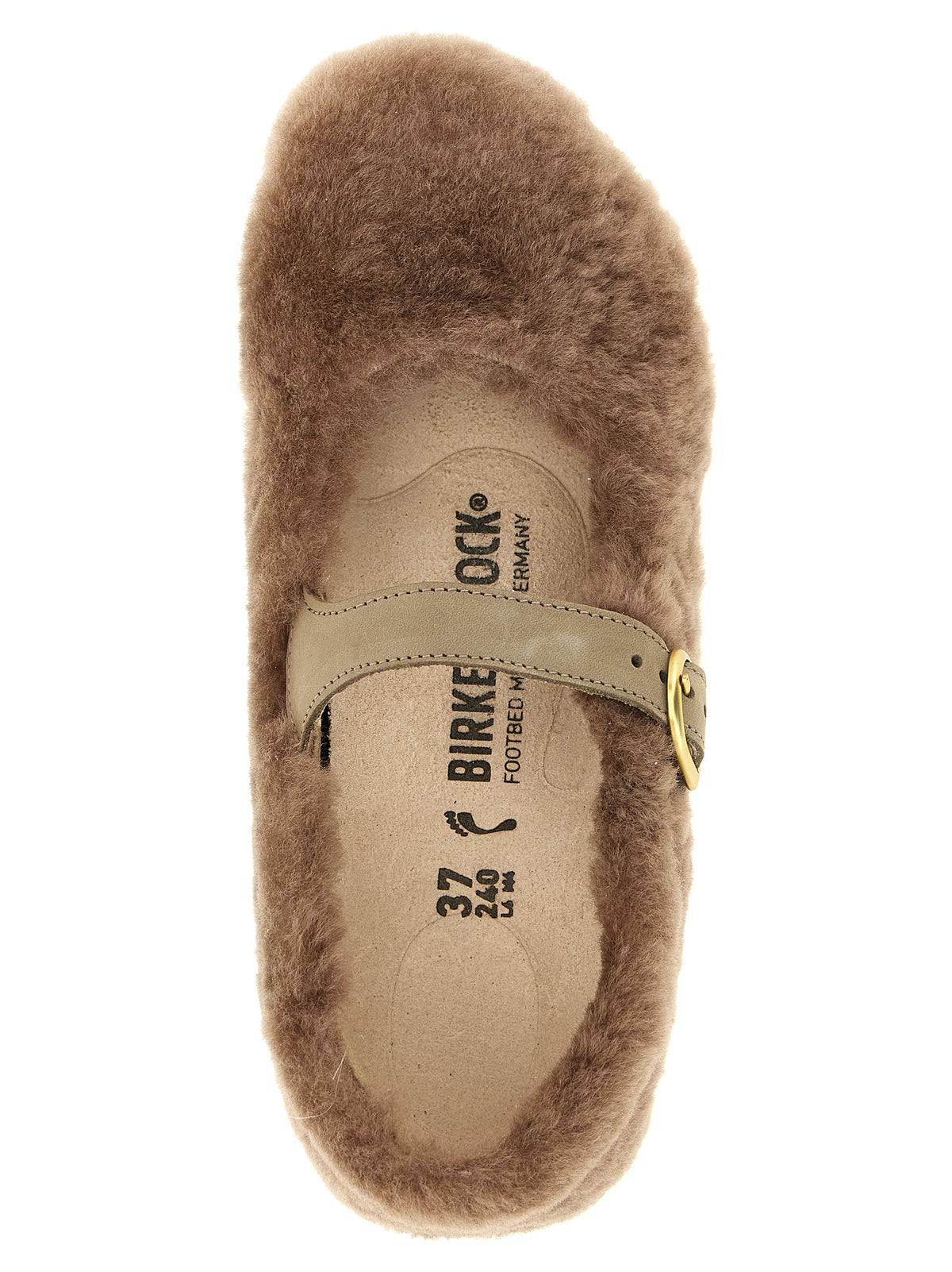 Birkenstock Gray Leather Ballet Women's Flats