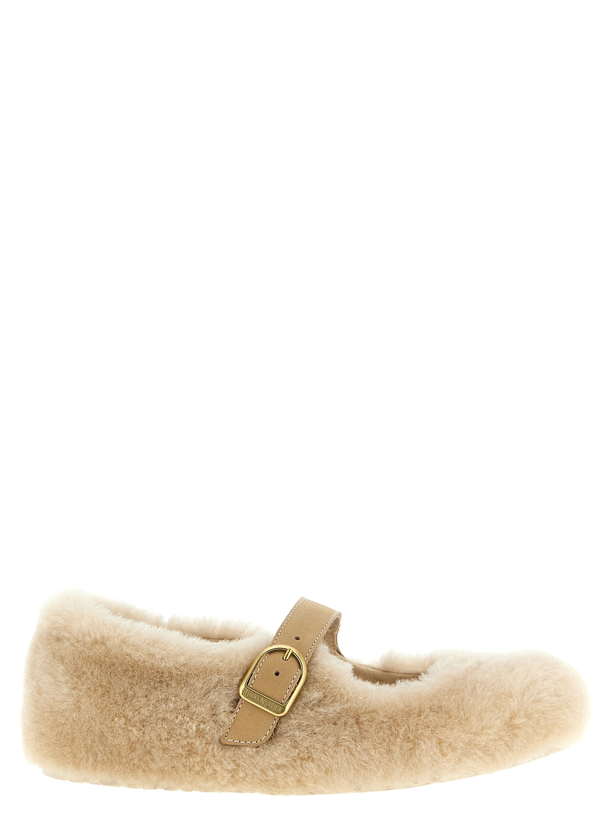 Birkenstock Beige Leather Ballet Women's Flats