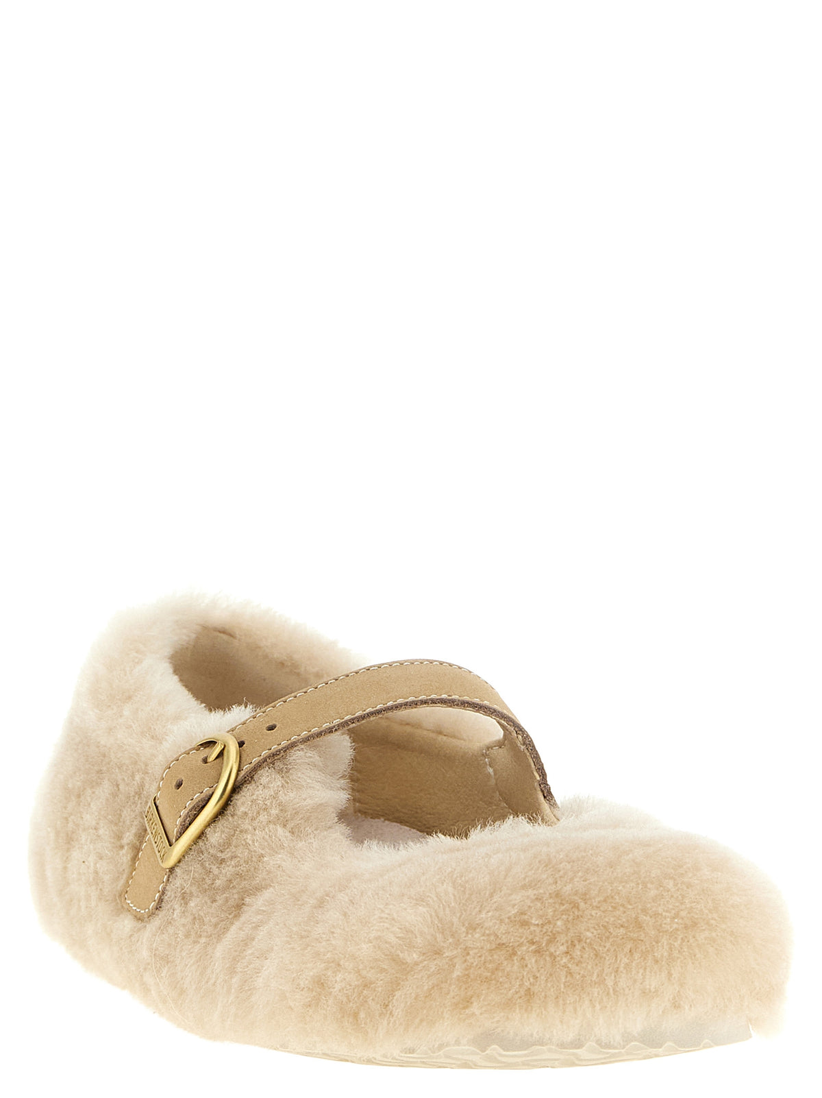 Birkenstock Beige Leather Ballet Women's Flats