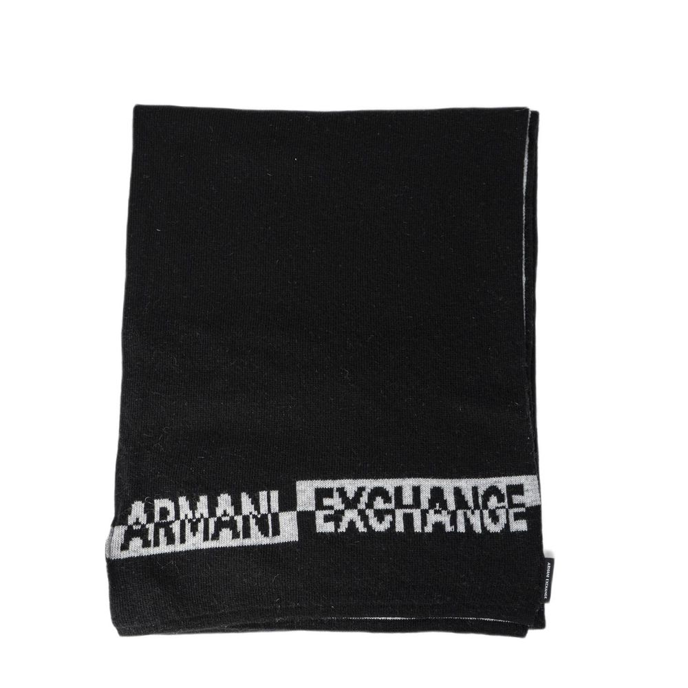 Armani Exchange Black Marabou Men's Scarf