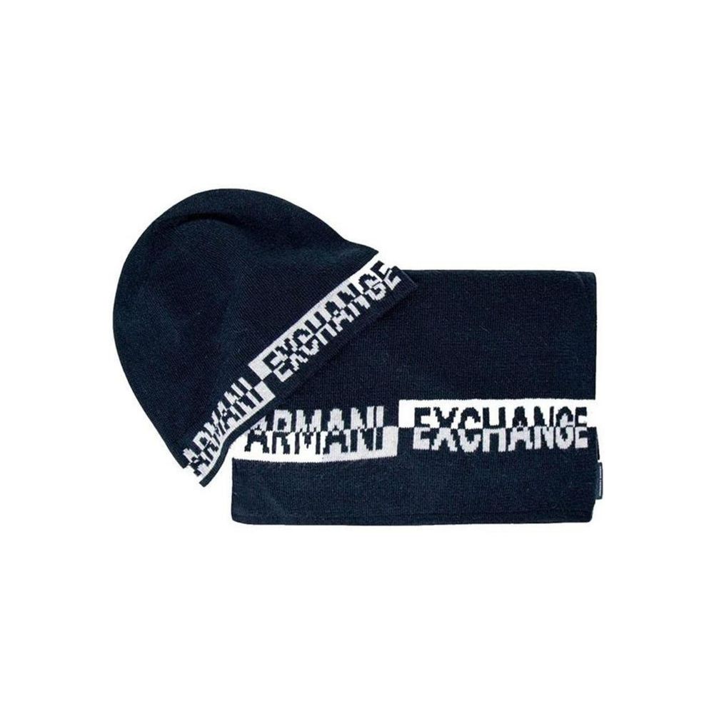 Armani Exchange Blue Marabou Men's Scarf