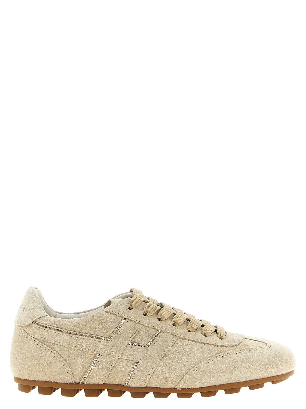 Hogan Beige Calfskin Athletic Women's Sneakers