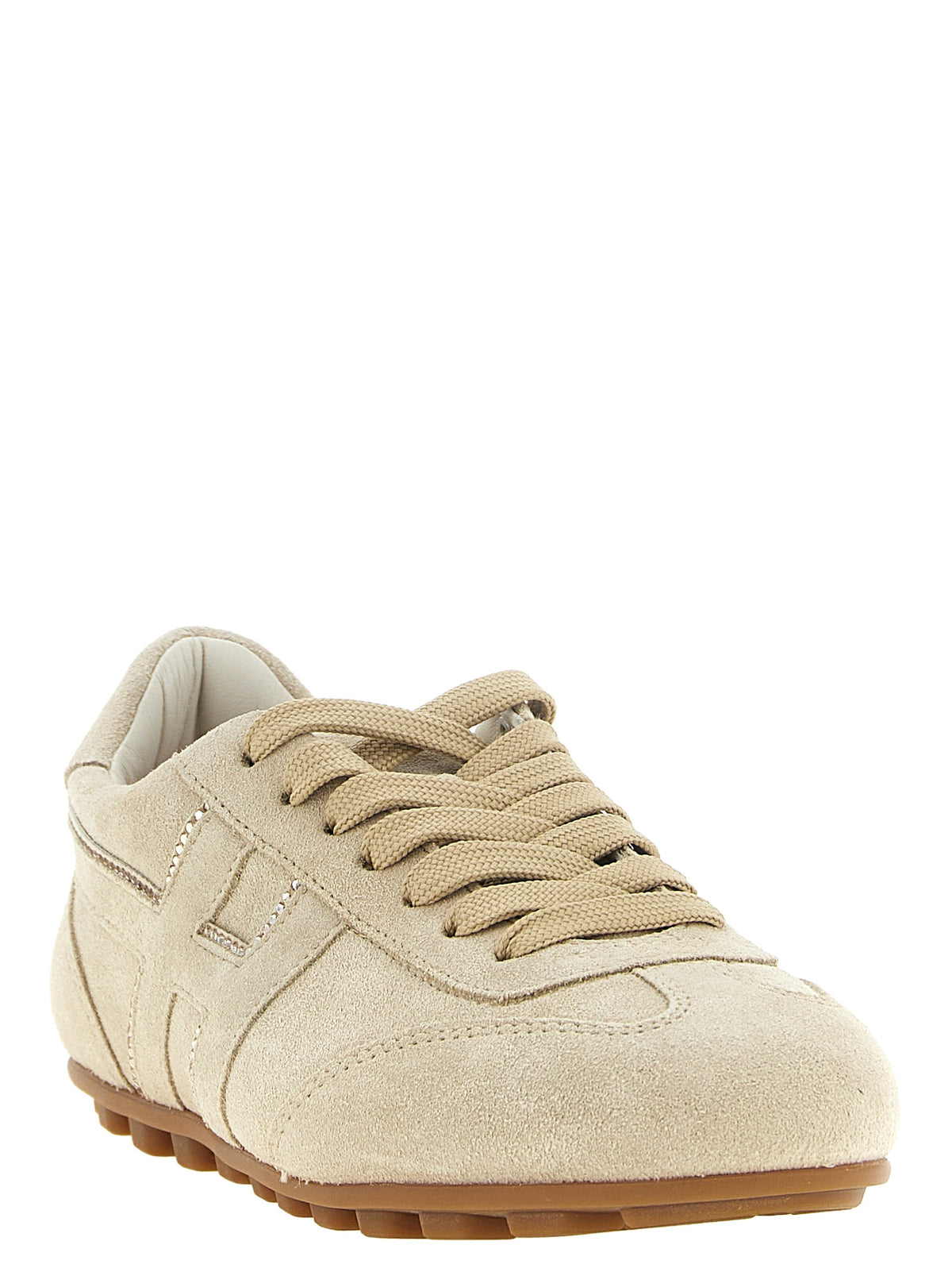 Hogan Beige Calfskin Athletic Women's Sneakers