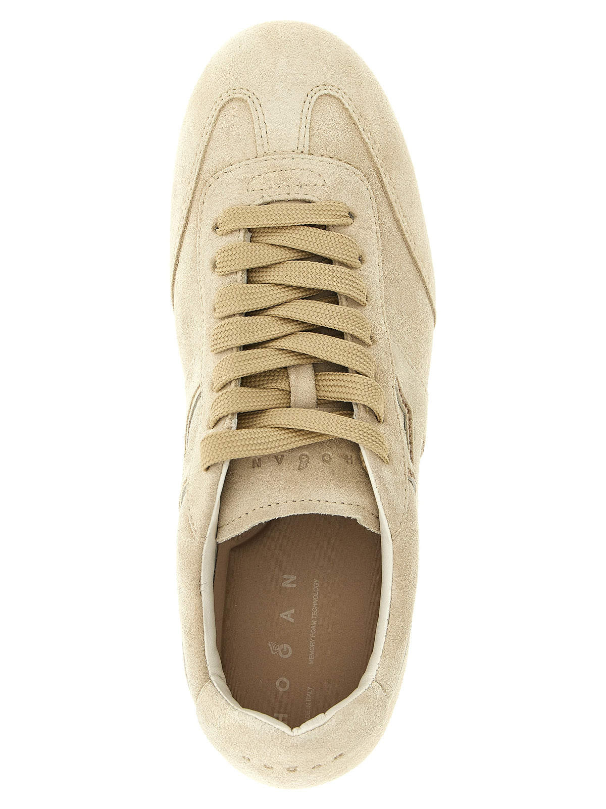 Hogan Beige Calfskin Athletic Women's Sneakers