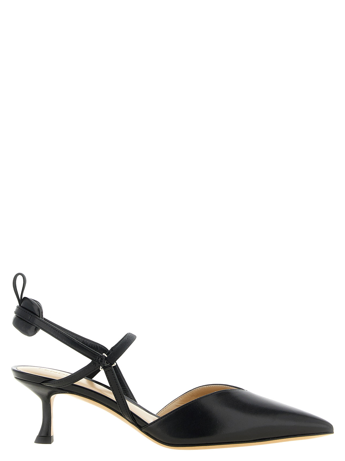 Fendi Black Calfskin Mid Heel Women's Pumps