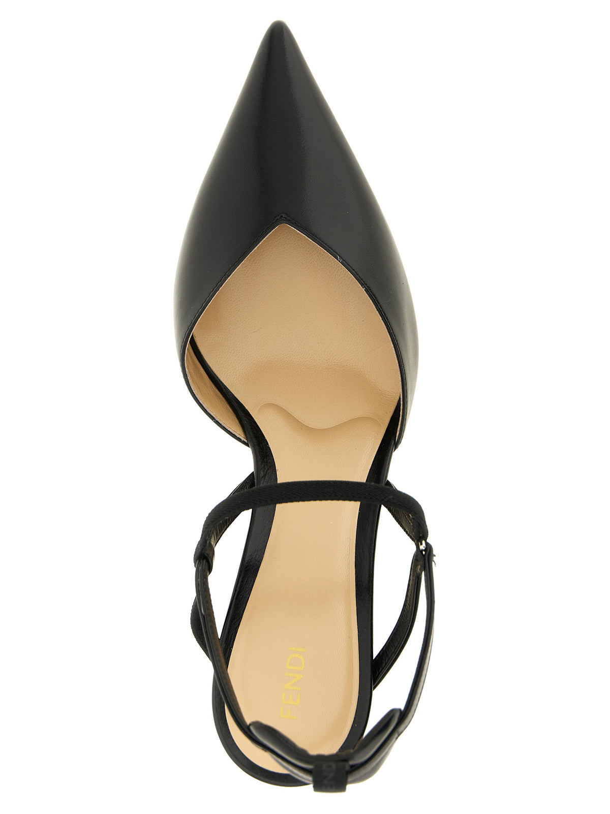 Fendi Black Calfskin Mid Heel Women's Pumps