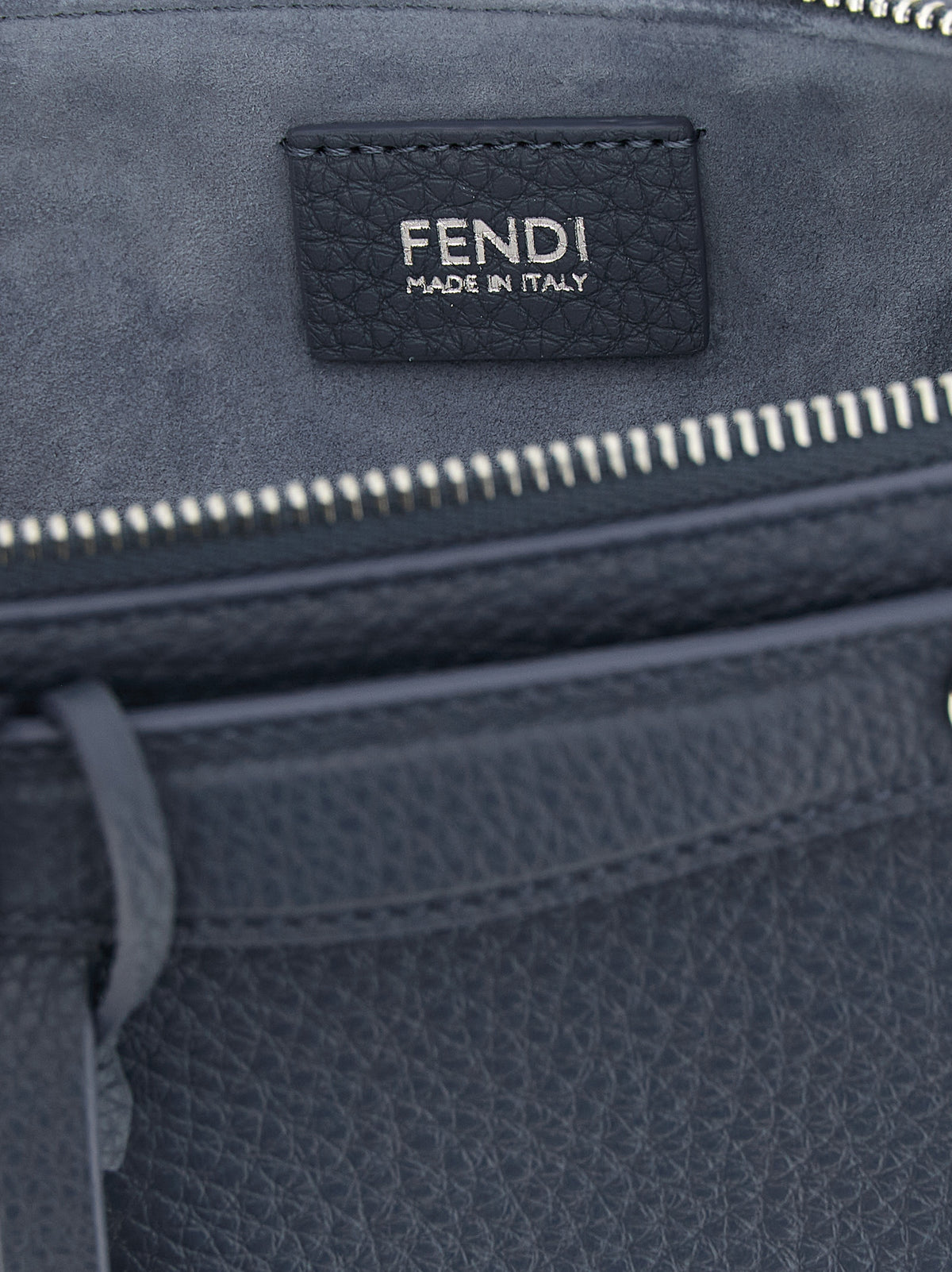 Fendi Blue Calfskin Clutch Women's Bag