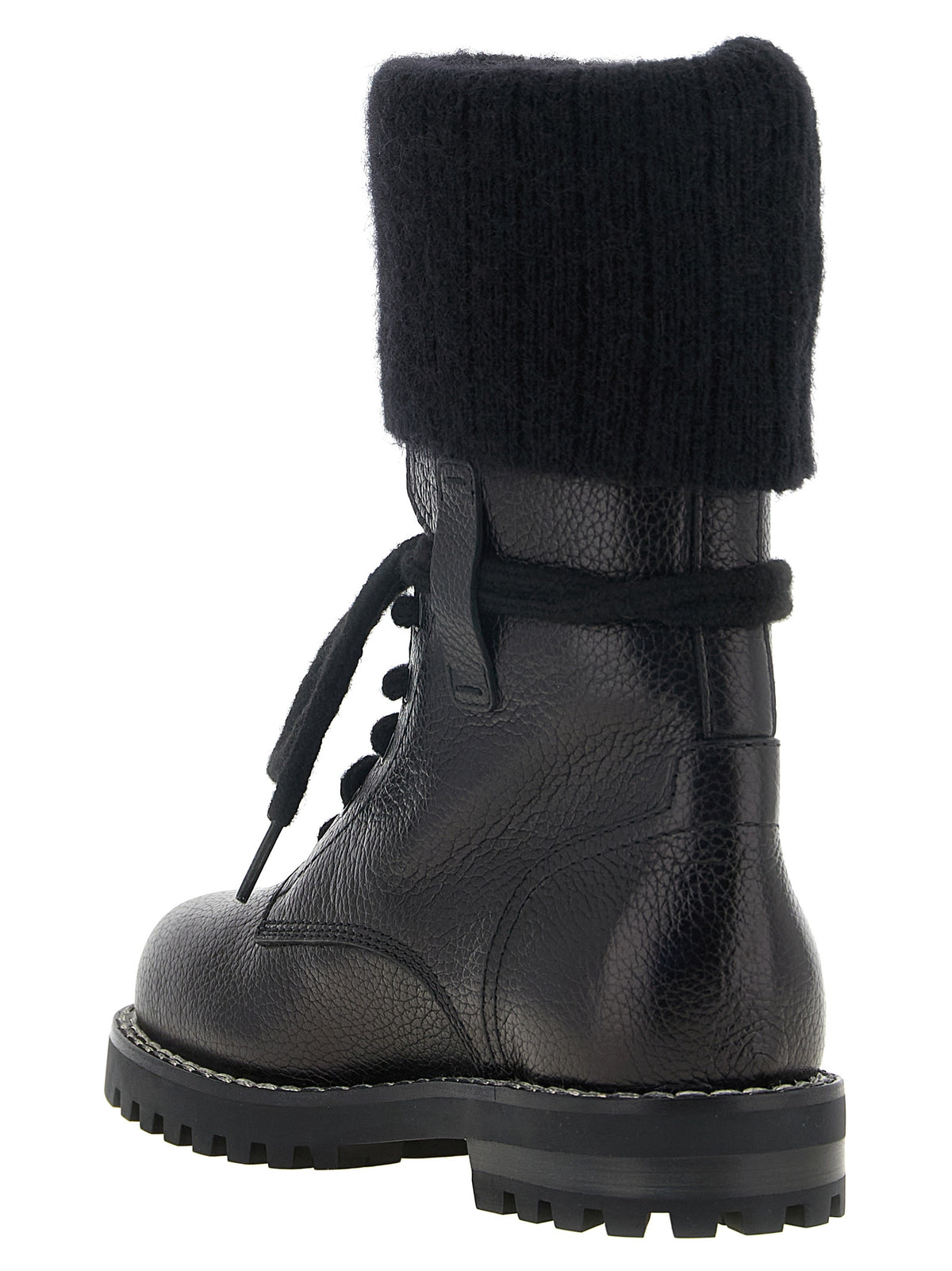 Fendi Black Calfskin Lace-Up Women's Boots