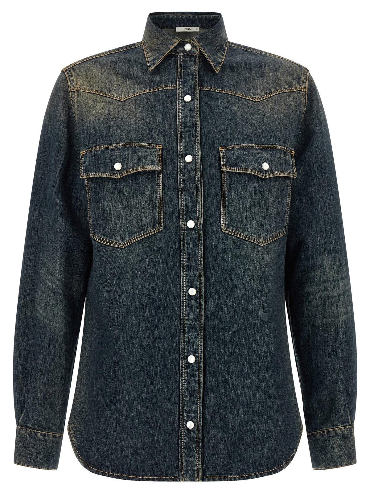 Fendi Blue Cotton Women's Blouse