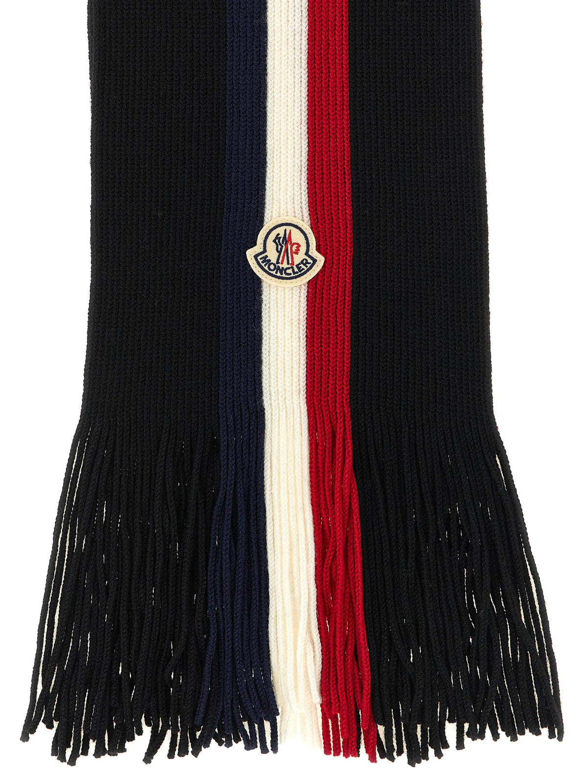 Moncler Black Virgin Wool Men's Foulard