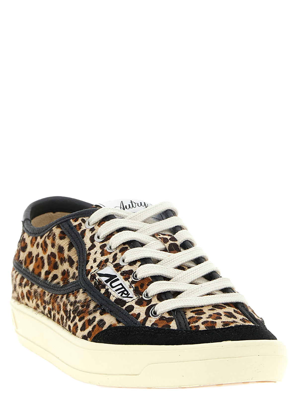 Autry Brown Cowhide Low Top Women's Sneakers