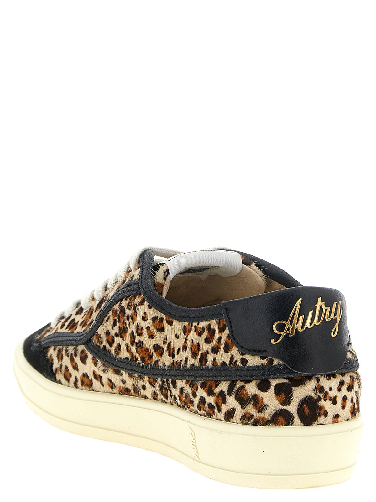 Autry Brown Cowhide Low Top Women's Sneakers