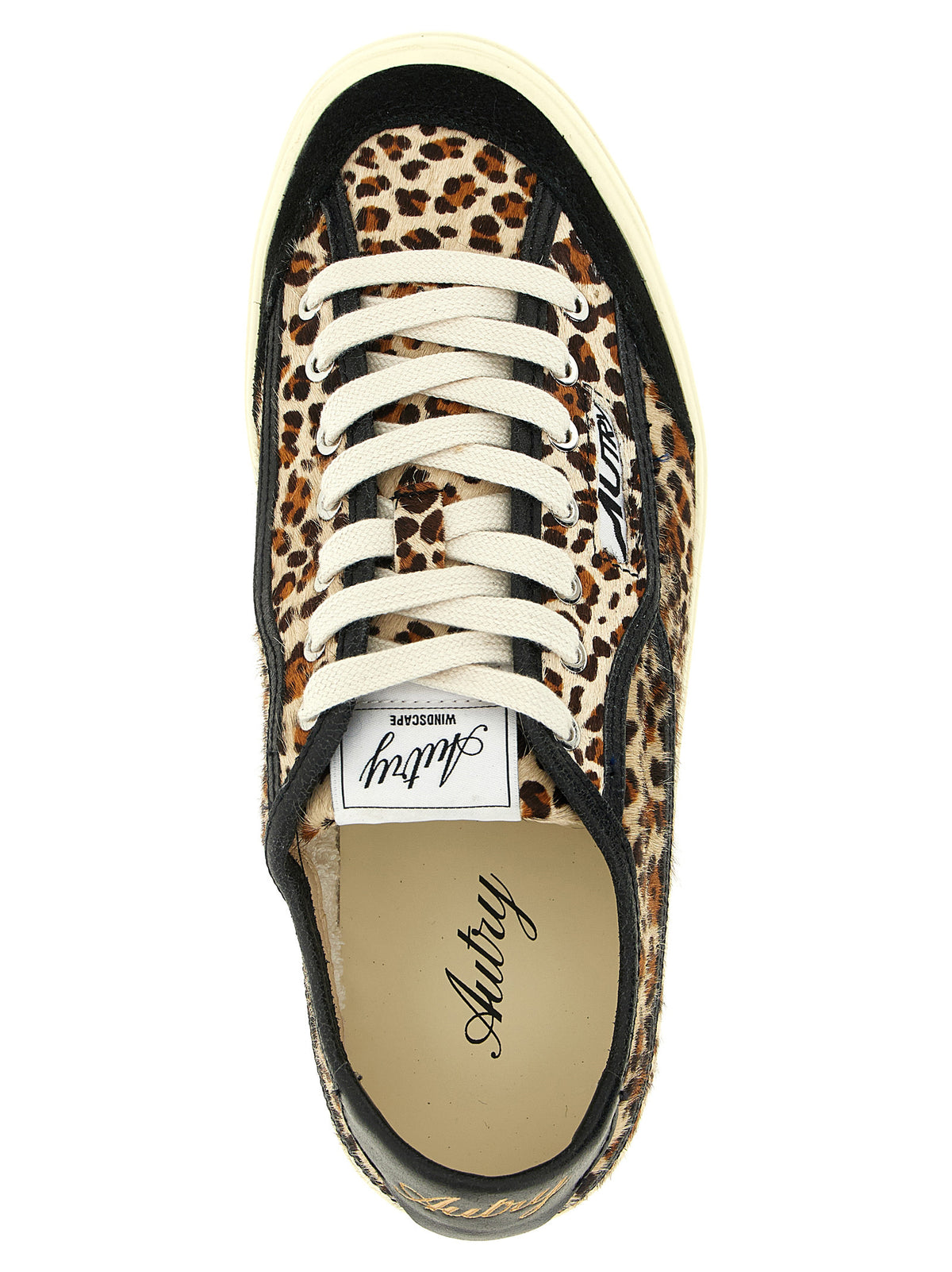 Autry Brown Cowhide Low Top Women's Sneakers