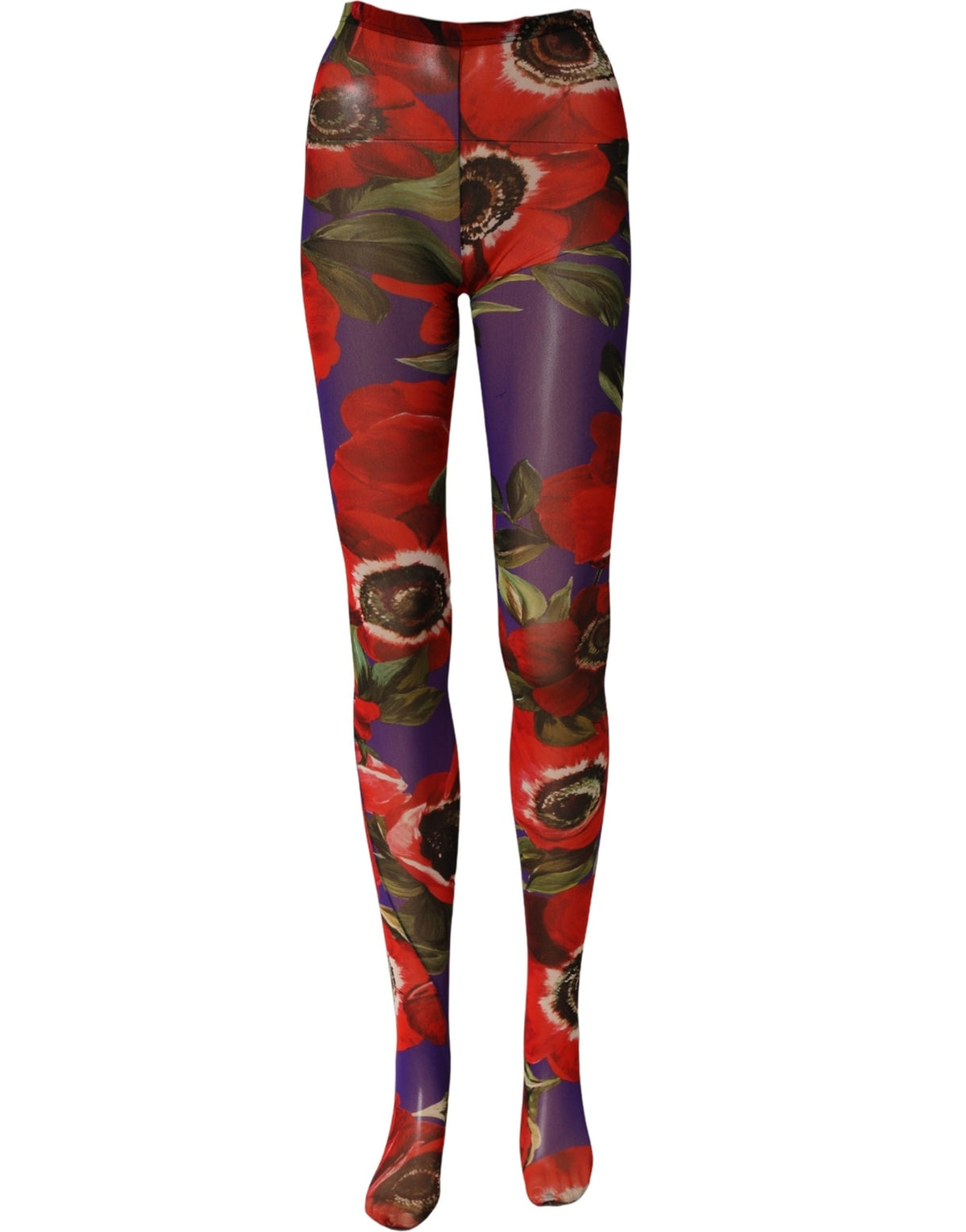 Dolce & Gabbana Multicolor Floral Nylon Tights Stockings Women's Socks