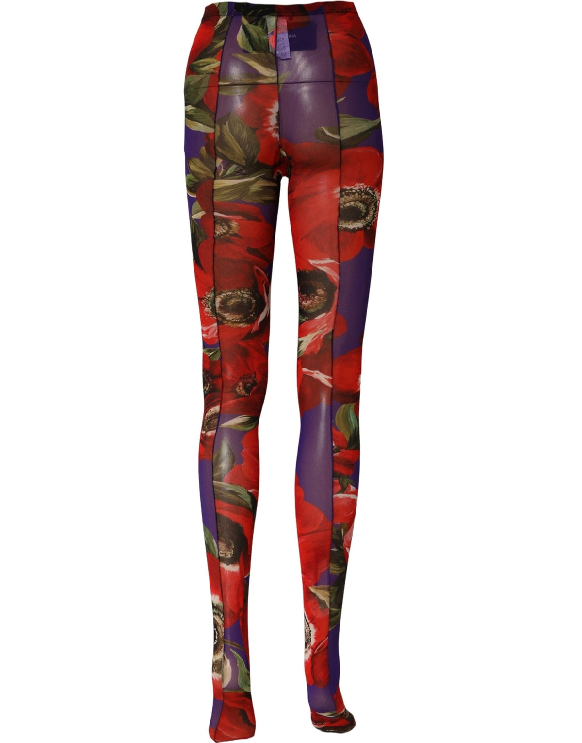 Dolce & Gabbana Multicolor Floral Nylon Tights Stockings Women's Socks