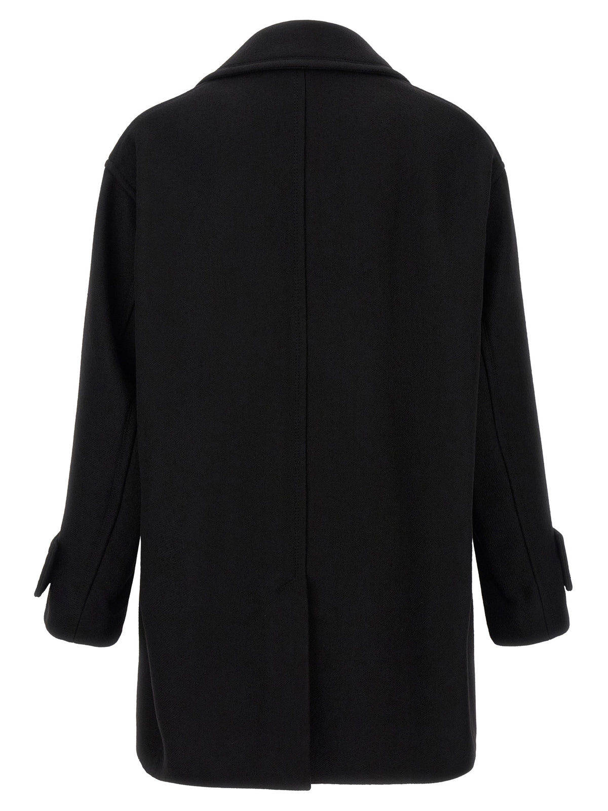 Ami Paris Black Virgin Wool Men's Coat