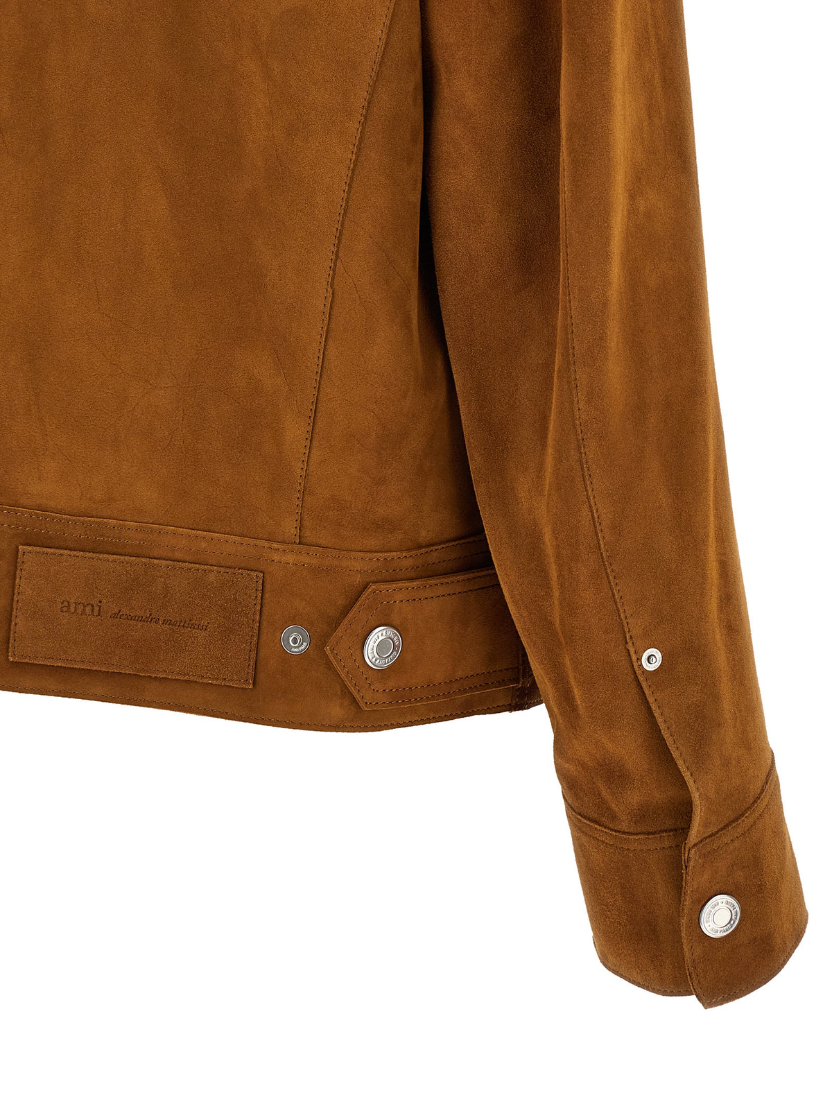 Ami Paris Brown Goatskin Leather Men's Jacket