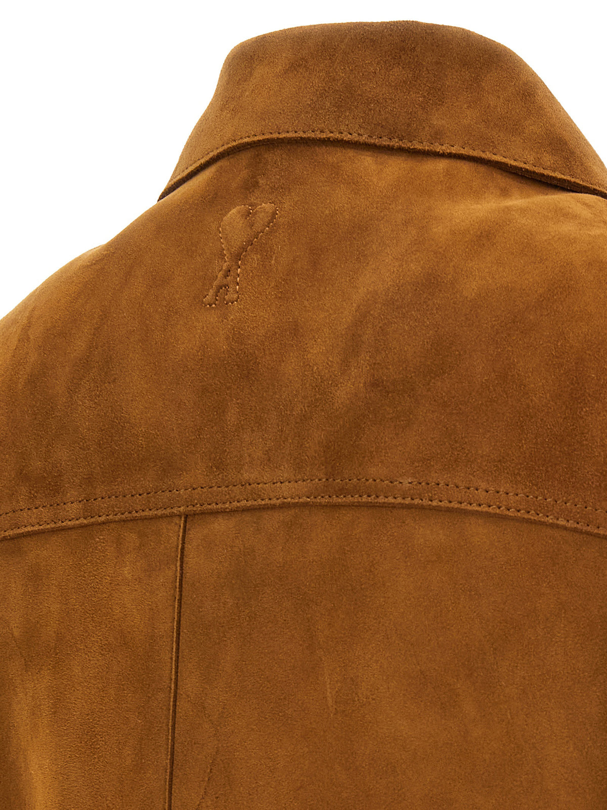 Ami Paris Brown Goatskin Leather Men's Jacket
