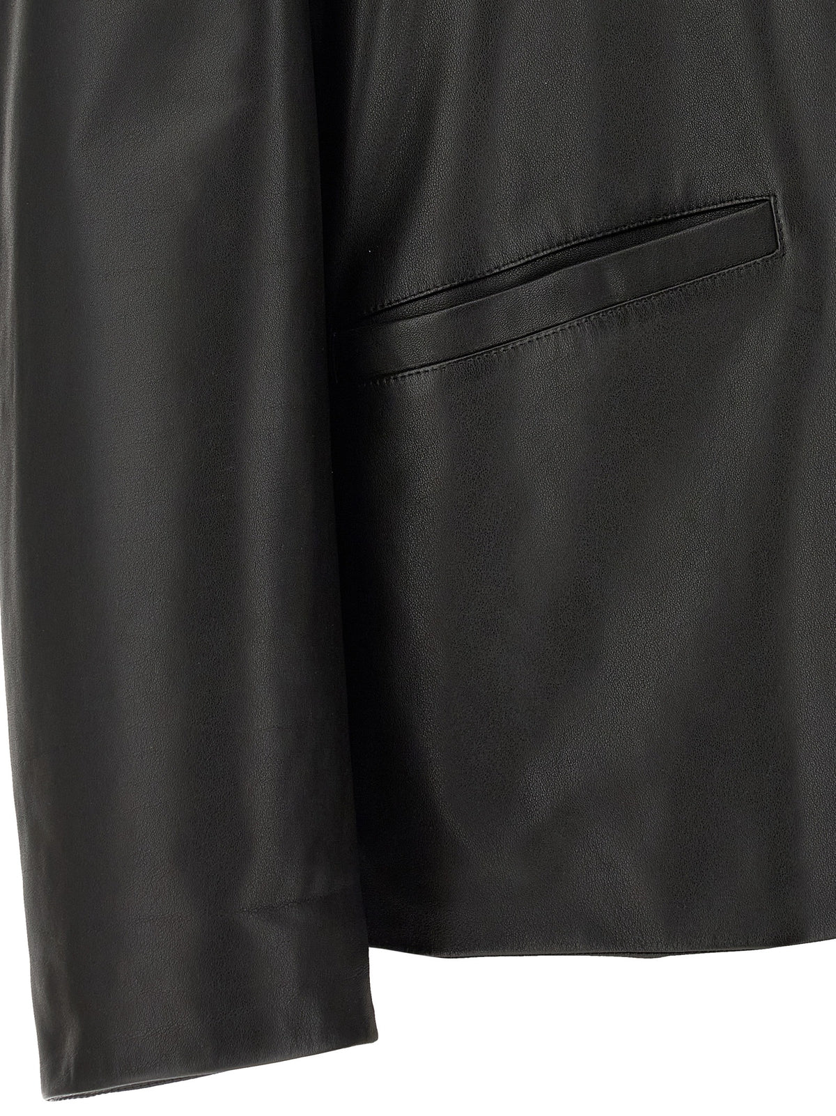 Jil Sander Black Calfskin Leather Men's Jacket