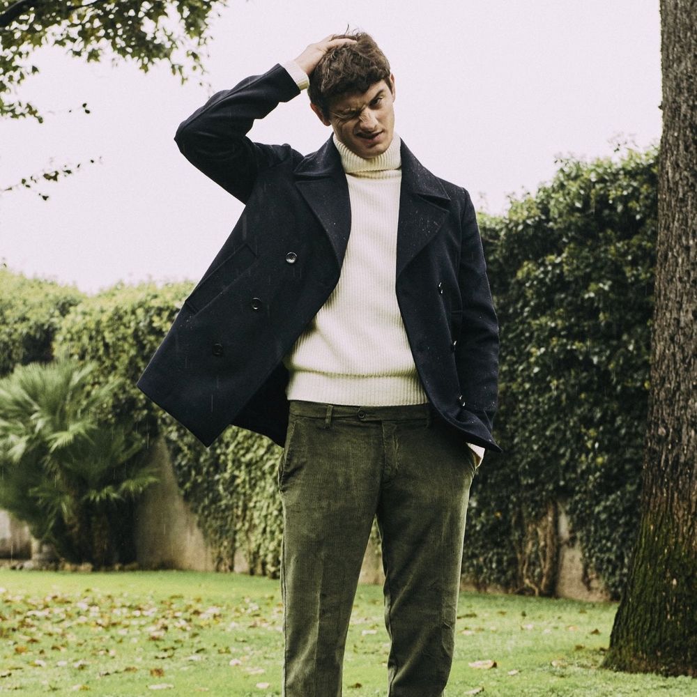 Autore Blue Wool Men's Coat