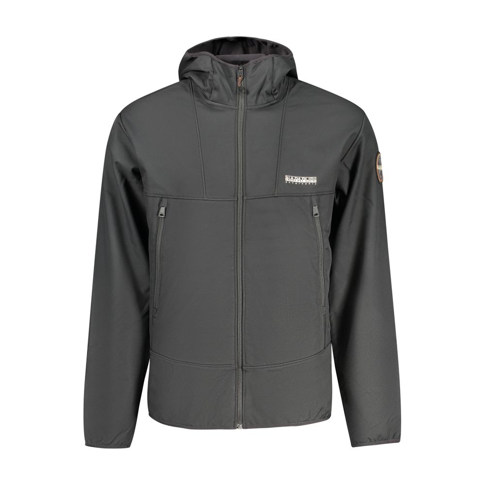 Napapijri Black Polyester Shell Men's Jacket