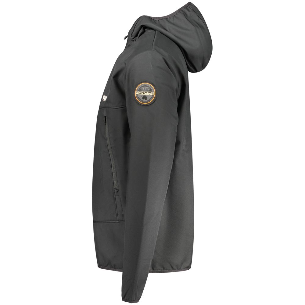 Napapijri Black Polyester Shell Men's Jacket