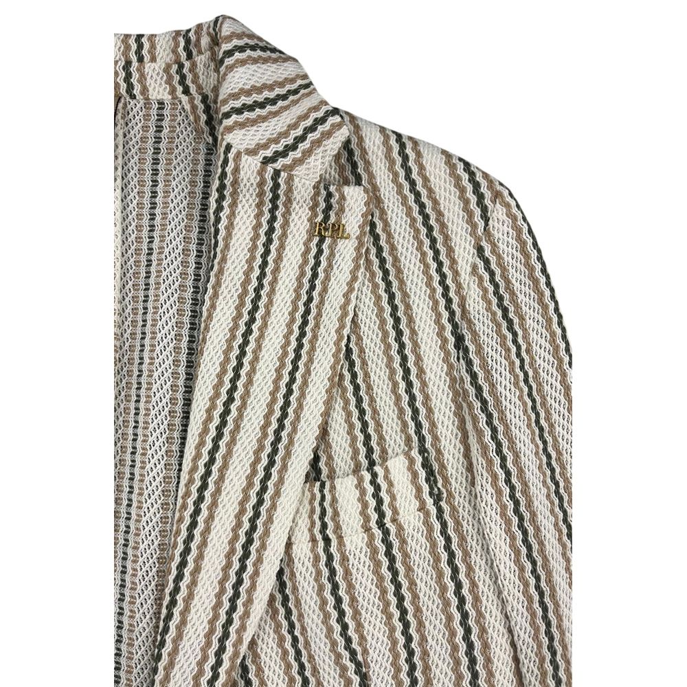 Roberto Pepe Luxury Beige Cotton Men Men's Jacket
