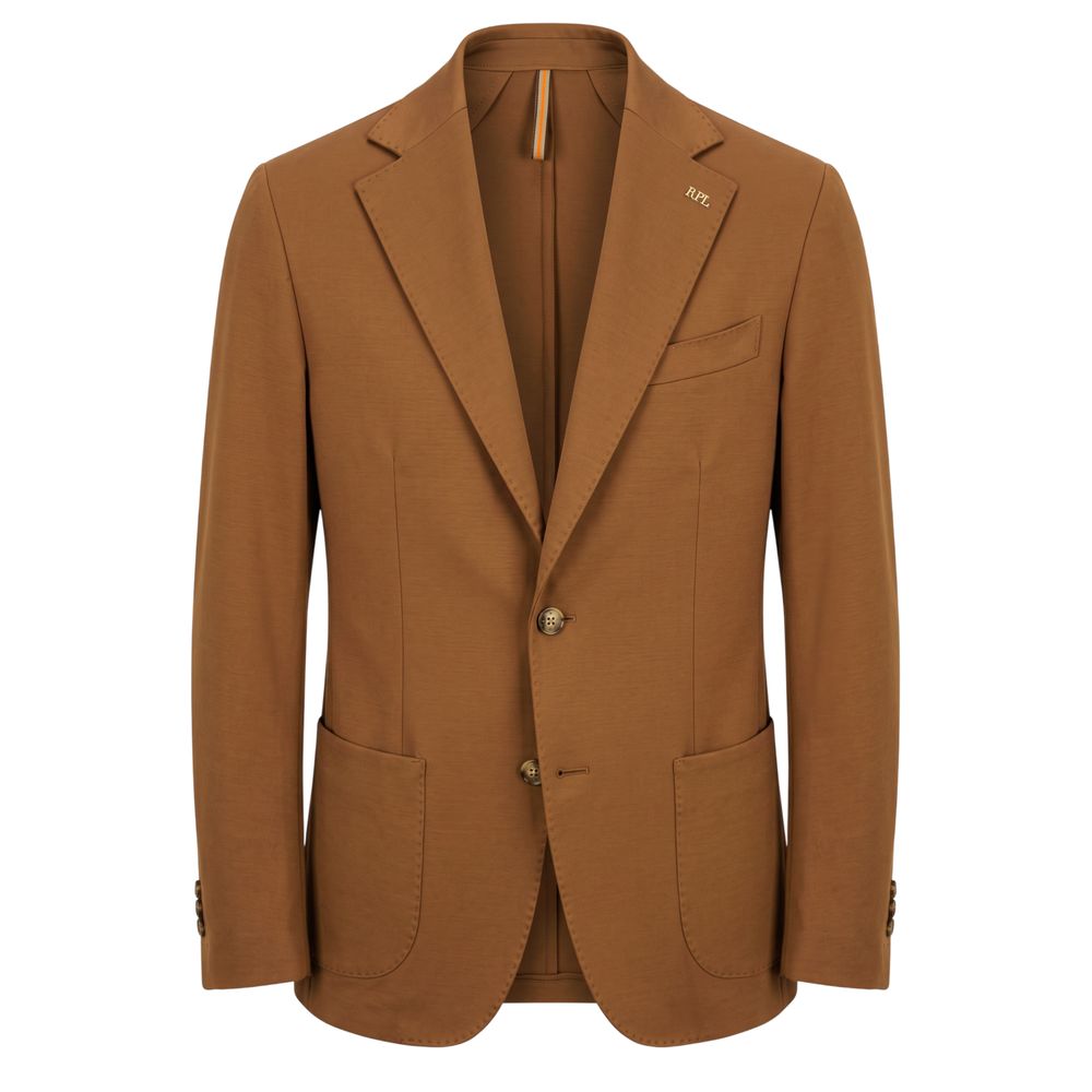 Roberto Pepe Luxury Brown Cotton Men Men's Jacket