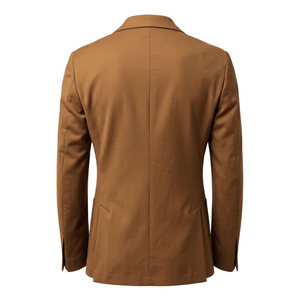 Roberto Pepe Luxury Brown Cotton Men Men's Jacket