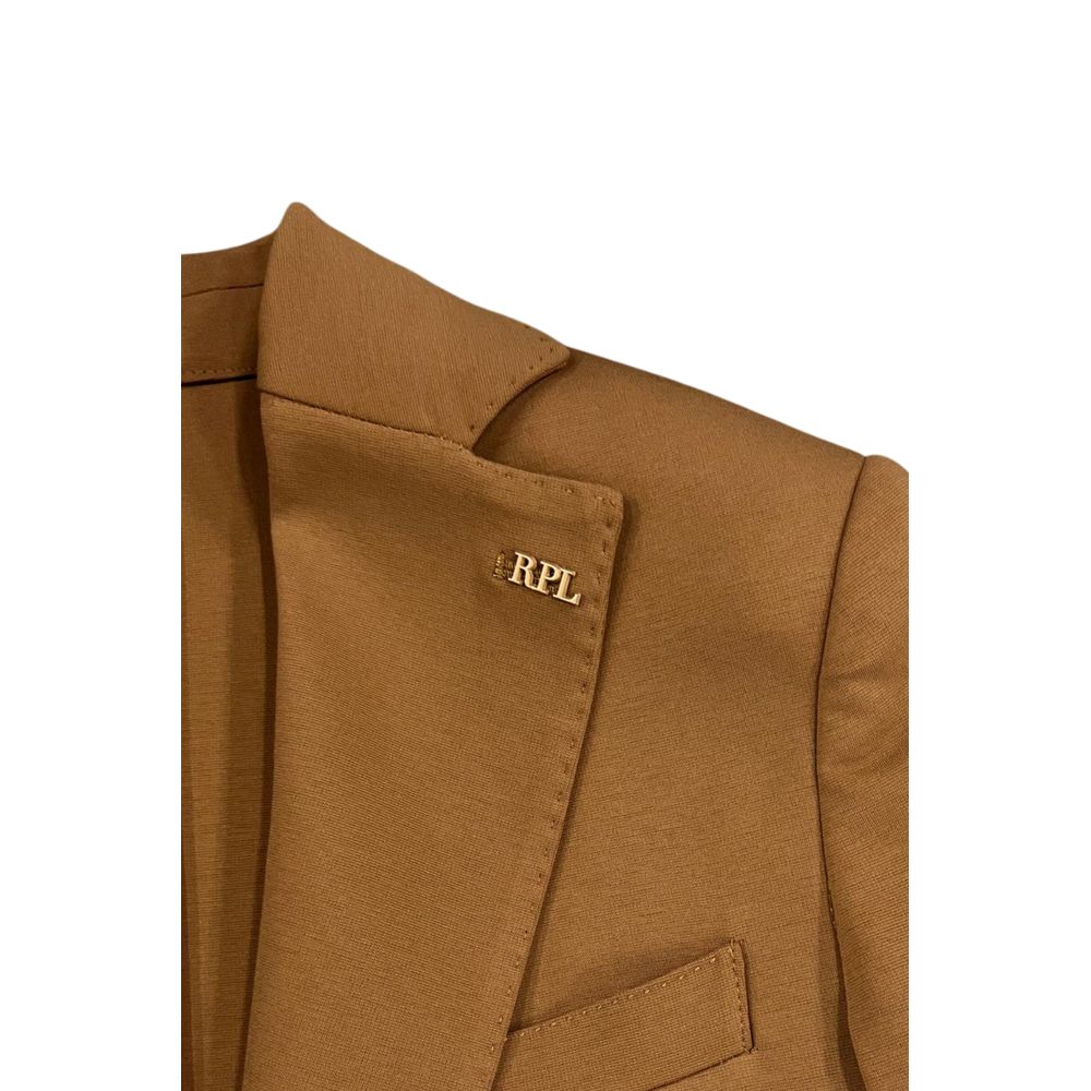 Roberto Pepe Luxury Brown Cotton Men Men's Jacket