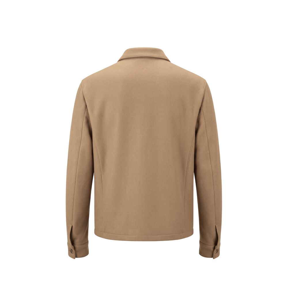 Roberto Pepe Luxury Beige Wool Men's Men's Jacket