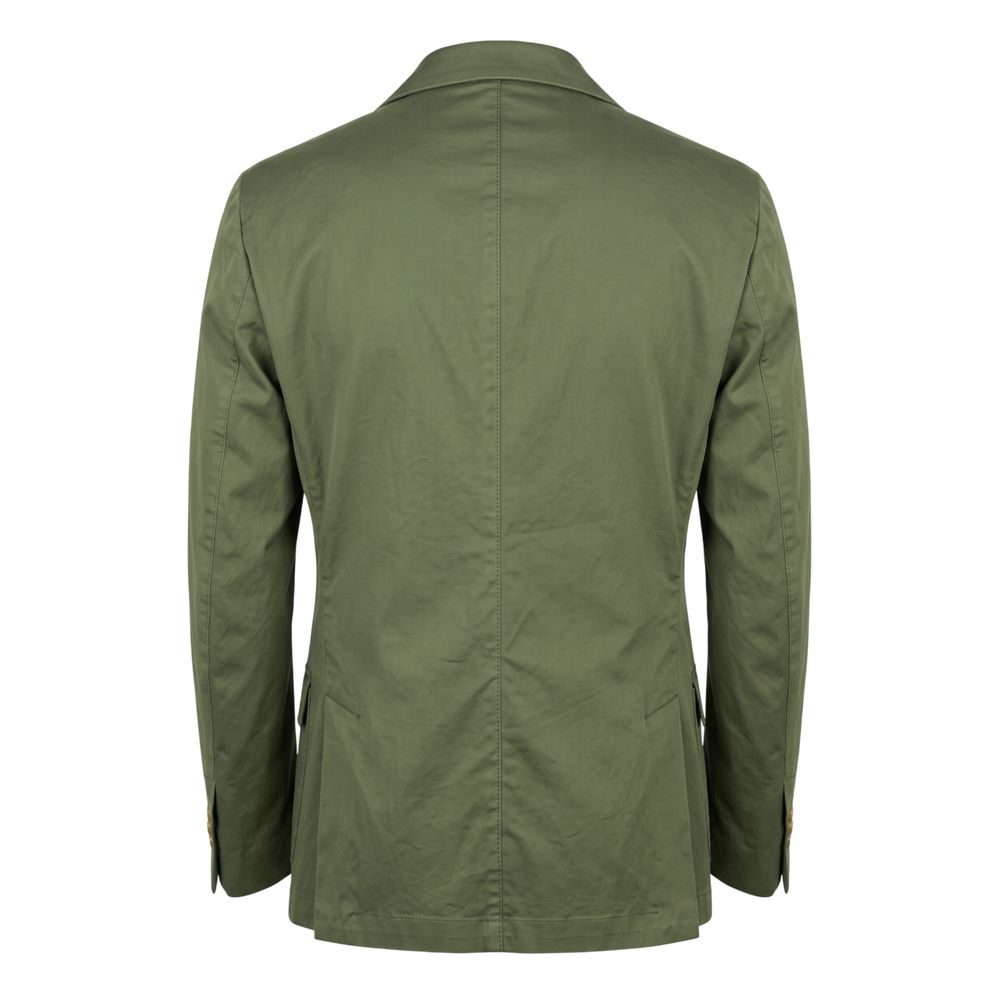 Roberto Pepe Luxury Green Cotton Men Men's Jacket