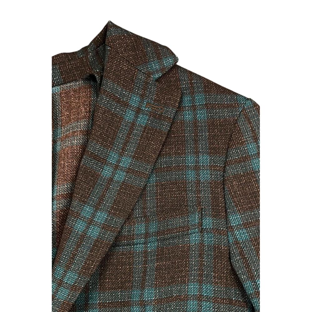 Roberto Pepe Luxury Brown Linen Men's Men's Jacket
