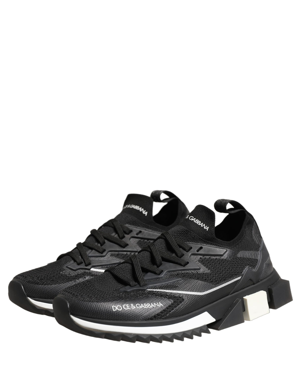 Dolce & Gabbana Black White Sorrento Low Top Sneakers Men's Shoes (Pre-Owned)