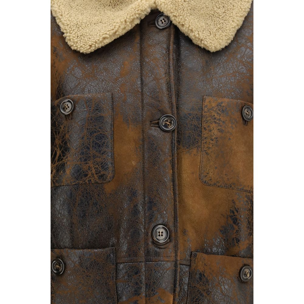 Valstar Brown Lamb Ovis Aries Leather Women's Jacket