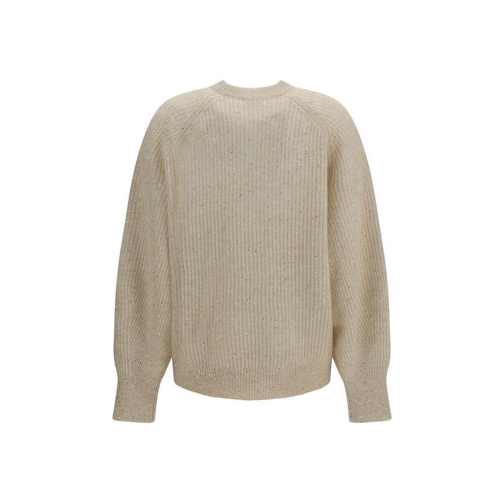 Brunello Cucinelli Beige Mohair Women's Sweatshirt