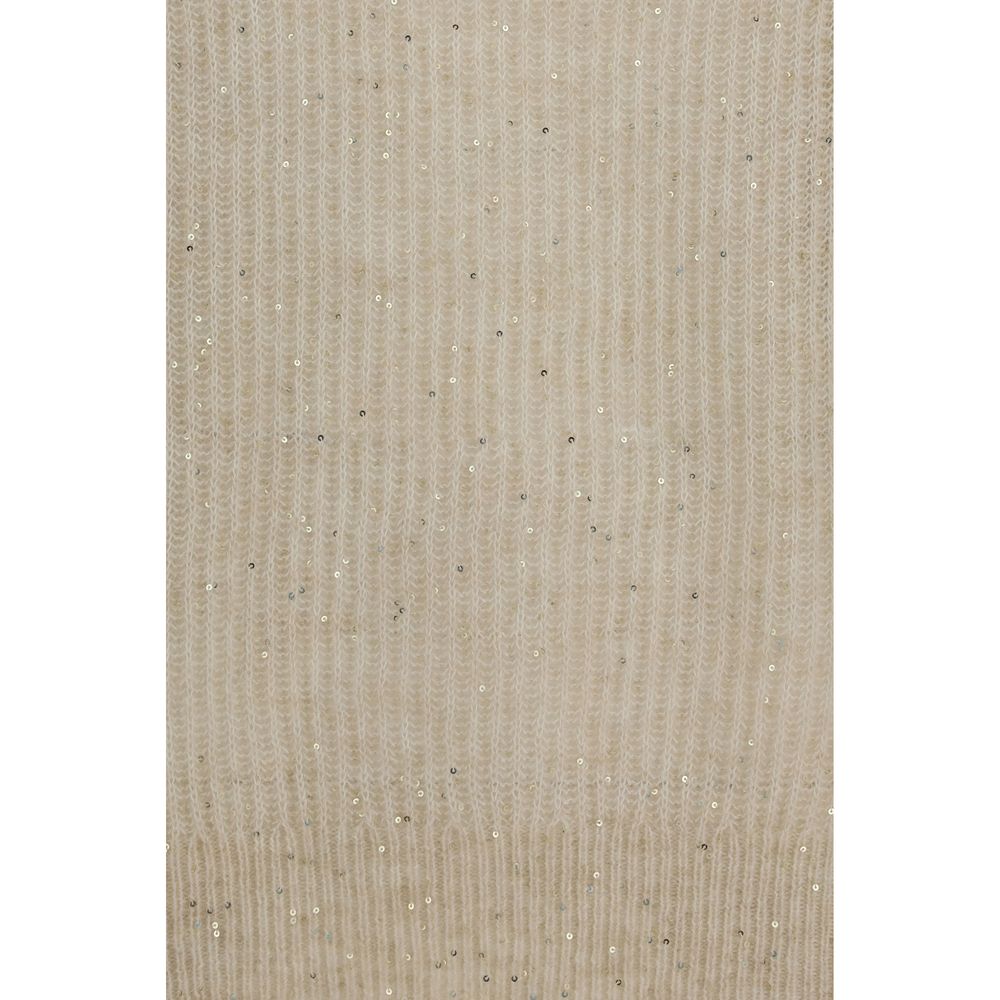 Brunello Cucinelli Beige Mohair Women's Sweatshirt