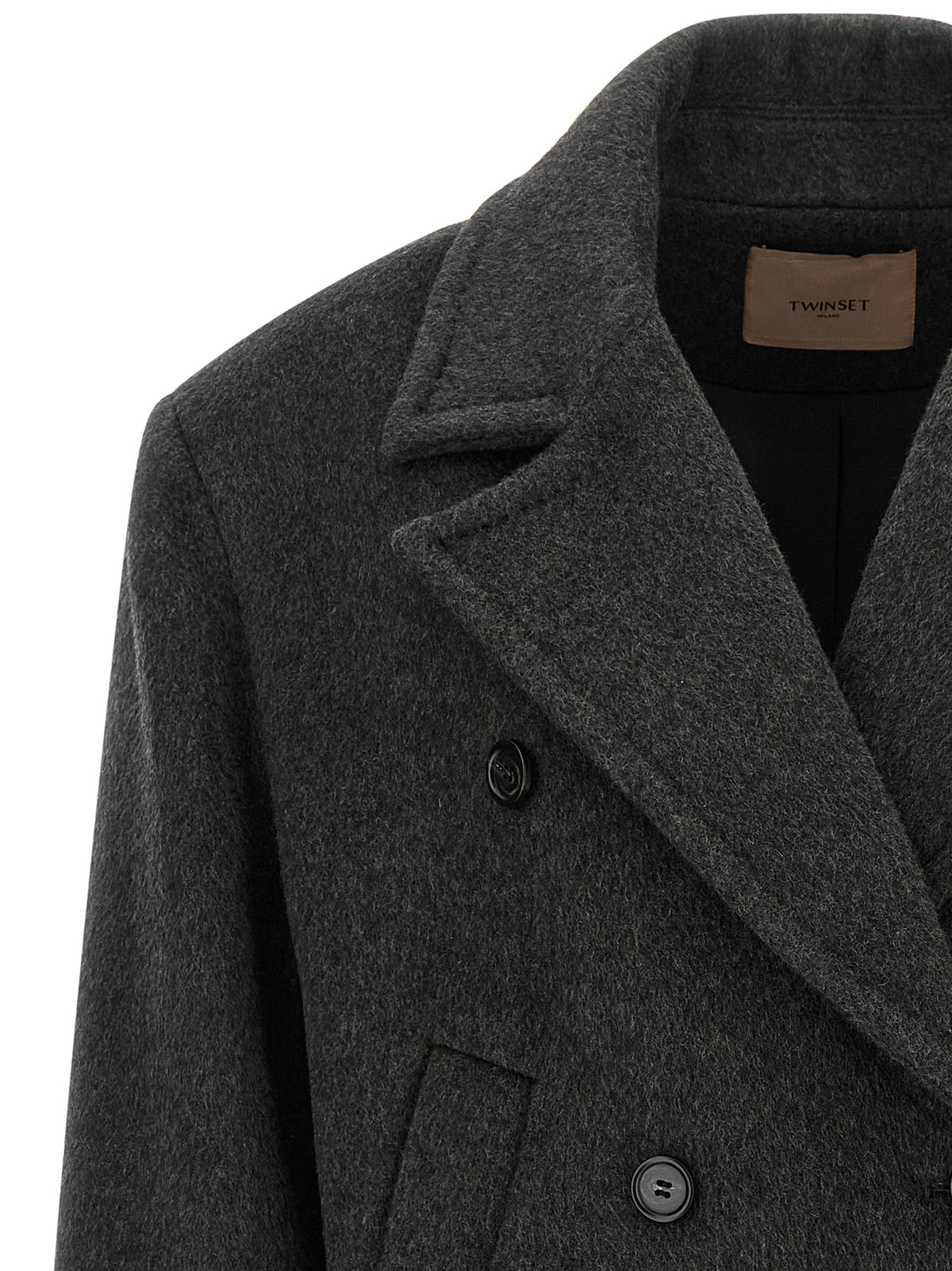 Twinset Gray Wool Women's Coat
