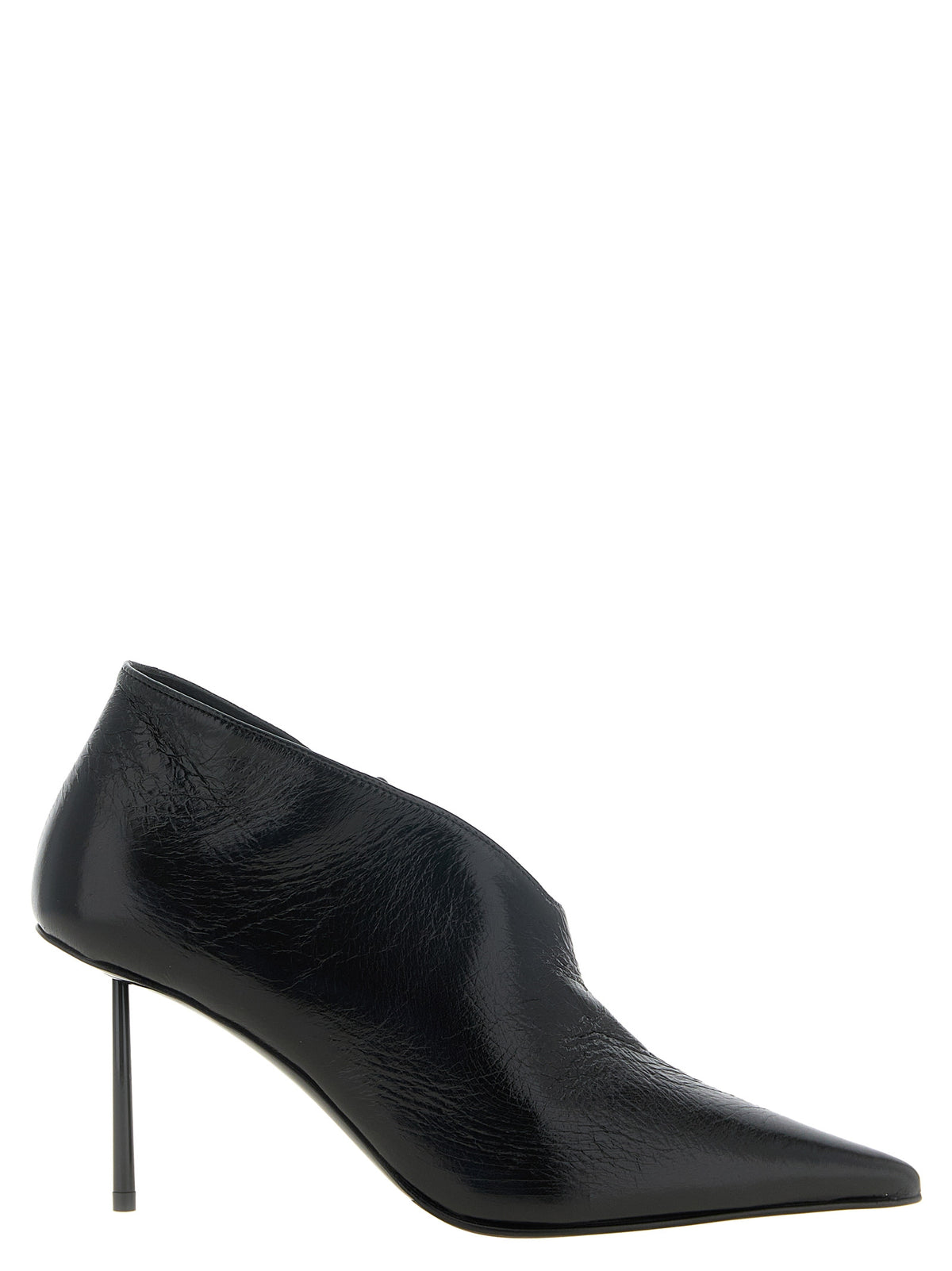 LE SILLA Black Nubuc Leather Ankle Women's Boots