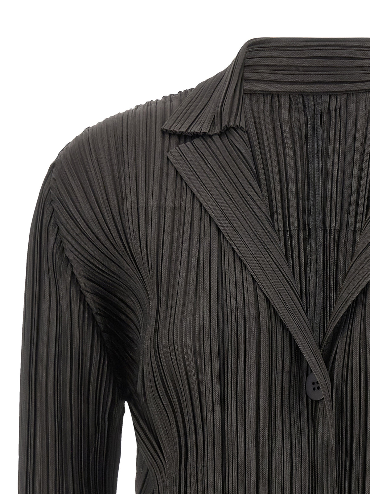 PLEATS PLEASE ISSEY MIYAKE Gray Polyester Women's Blazer