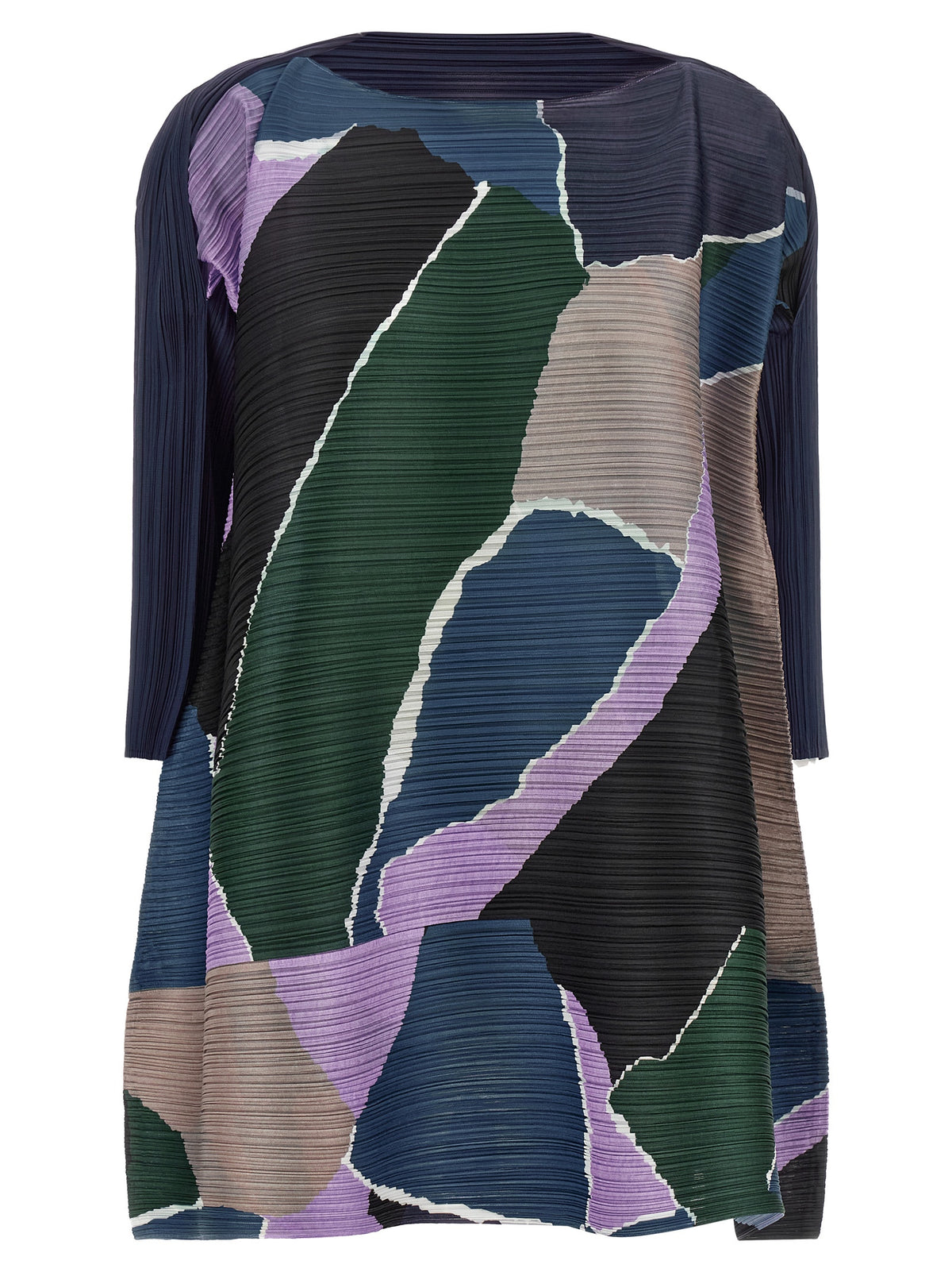 PLEATS PLEASE ISSEY MIYAKE Multicolor Polyester Midi Women's Dress