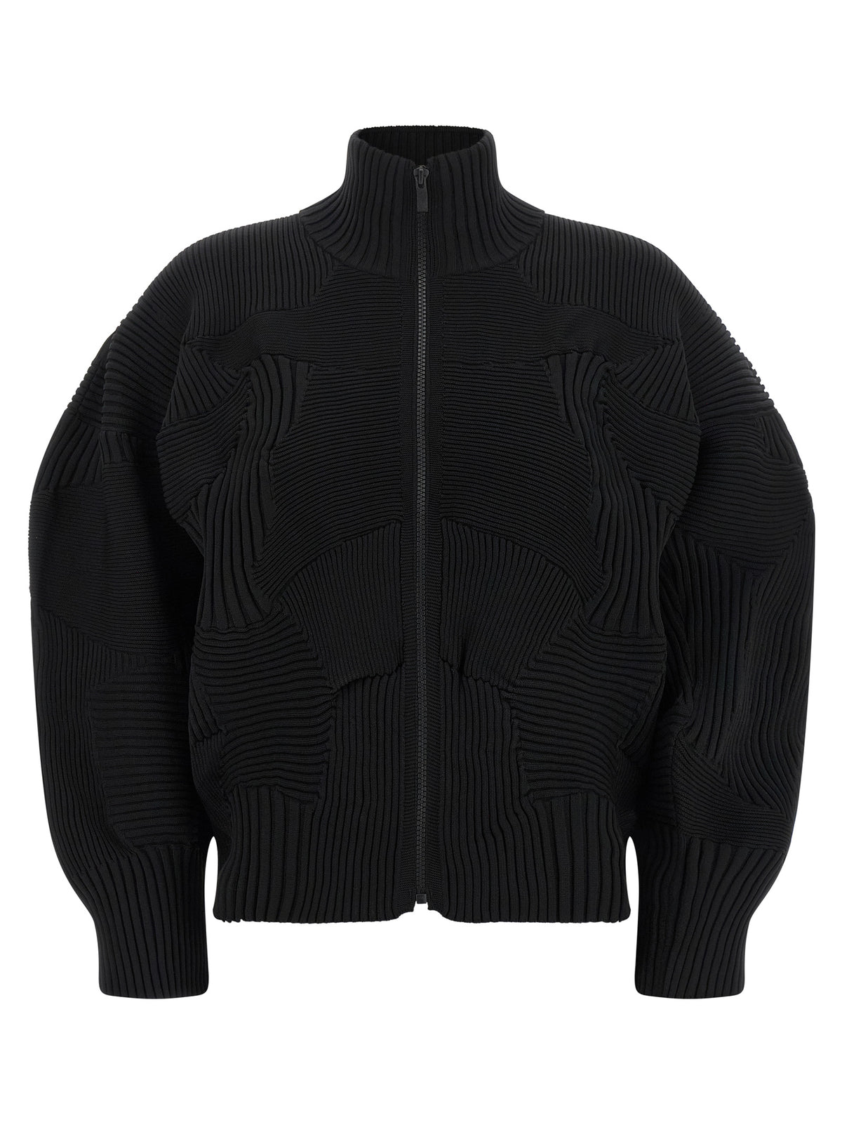 Issey Miyake Black Polyester Full-Length Women's Jacket