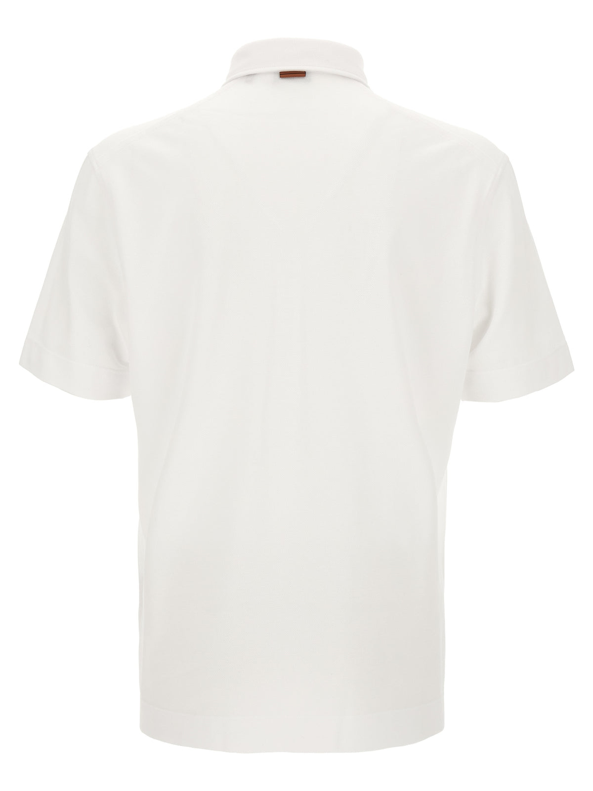 ZEGNA White Cotton Polo Men's Shirt