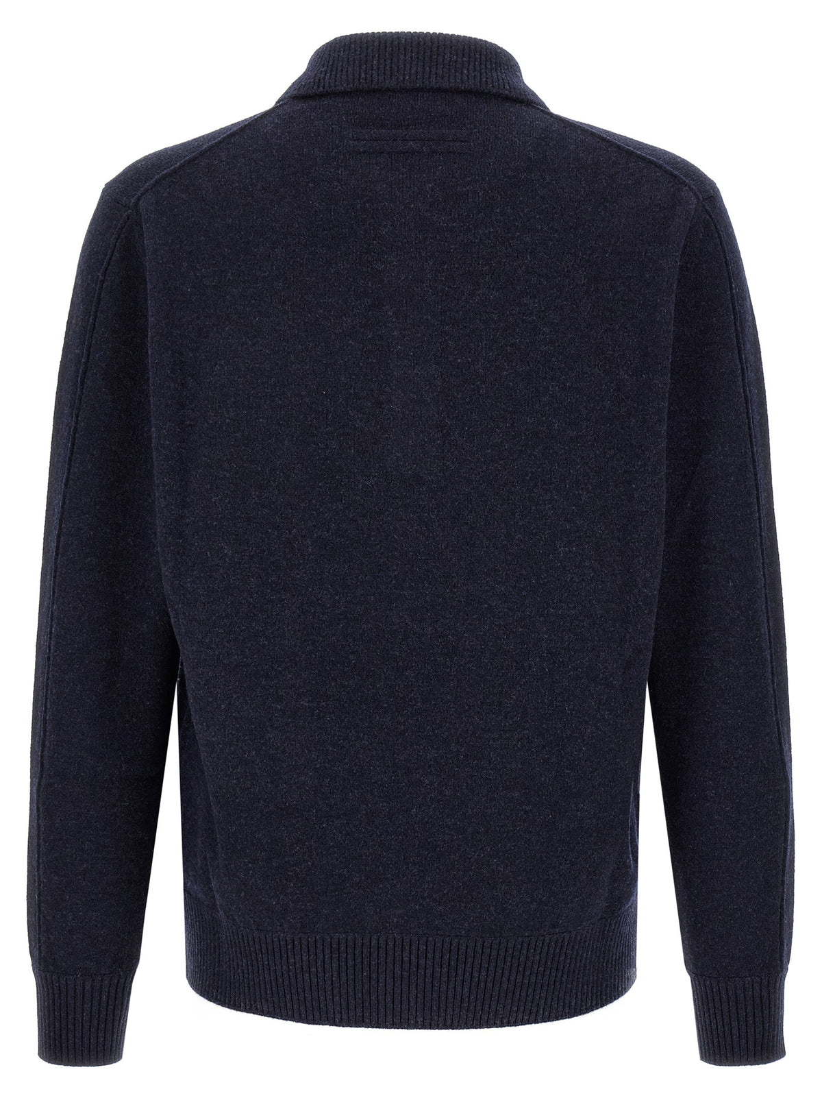 ZEGNA Blue Wool Polo Men's Shirt