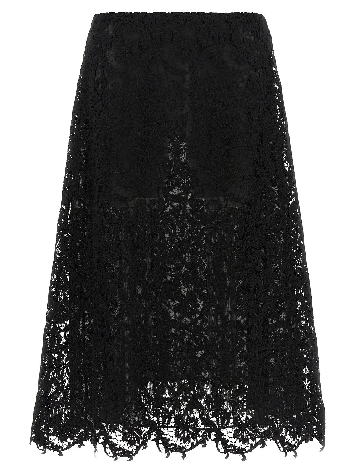 Fendi Black Cotton Midi Women's Skirt
