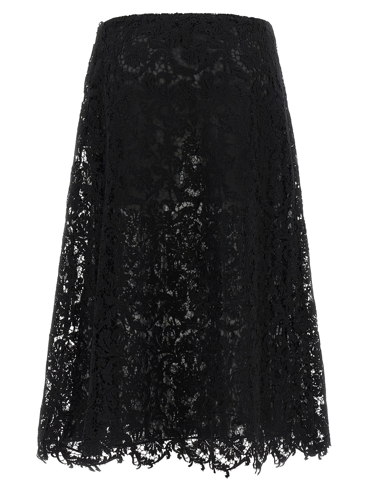 Fendi Black Cotton Midi Women's Skirt