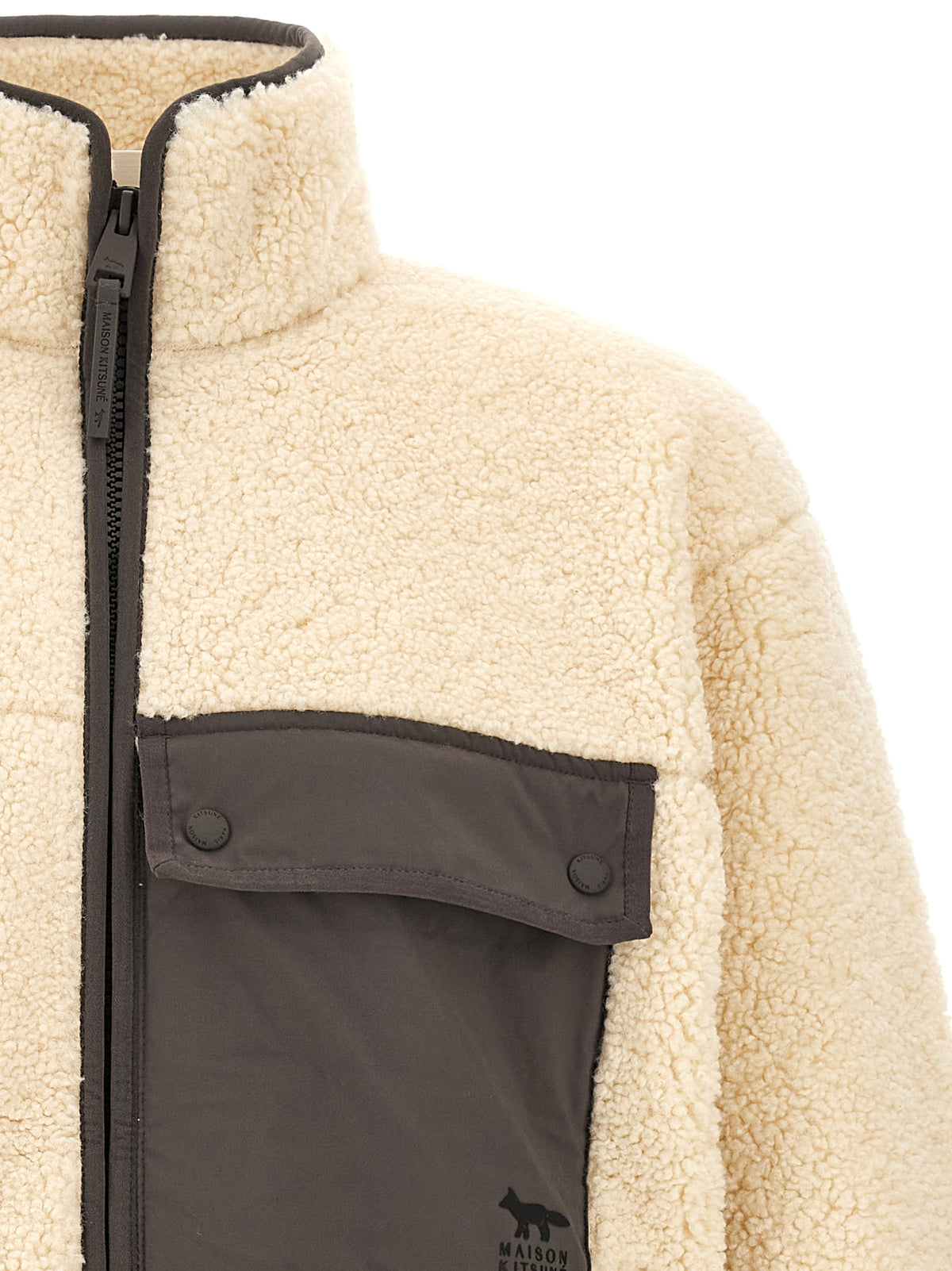 Maison Kitsuné Beige Polyester Full-Length Men's Jacket